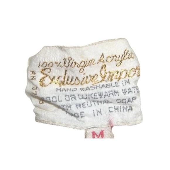 Vintage 70's Exclusive Imports Sweater Cardigan Prep School Academia Cable Knit - Picture 12 of 13